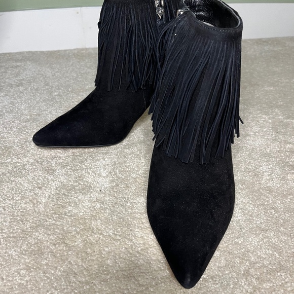 Sam Edelman Black Suede Ankle Bootie, Size 6 - Picture 2 of 8